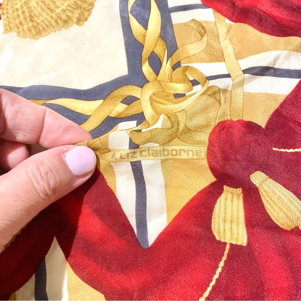 Stunning SILK boho scarf/wrap w tassels /bows & Equestrian luxury style - Picture 11 of 12